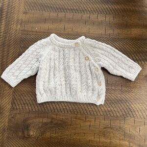 H&M Button-Detail Cable Knit Sweater